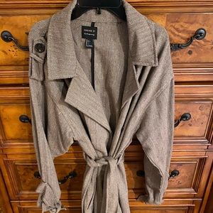 houndstooth trench coat